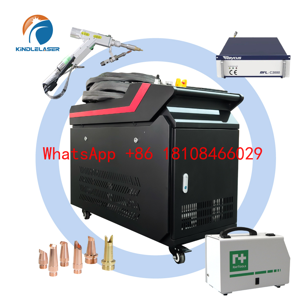 Industrial Laser Welding Gun - เครื่องเชื่อมไฟเบอร์เลเซอร์อุตสาหกรรม KindleLaser พร้อมปืนเชื่อมแบบมือถือสำหรับการแปรรูปโลหะ เชื่อมแบบต่อเนื่อง บริการ OEM