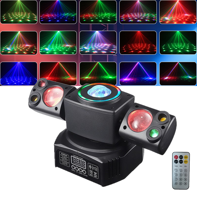 Industrial Laser Beam - ไฟเลเซอร์ DMX สีสันสดใส ไฟสโตรบ ไฟหัวขยับ พร้อมรีโมทคอนโทรล