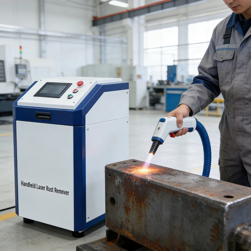 Industrial Laser Paint Remover - เครื่องทำความสะอาดด้วยเลเซอร์แบบพกพา 2000W สำหรับกำจัดสนิม ทำความสะอาดพื้นผิวโลหะในอุตสาหกรรม รวดเร็ว ปลอดภัย