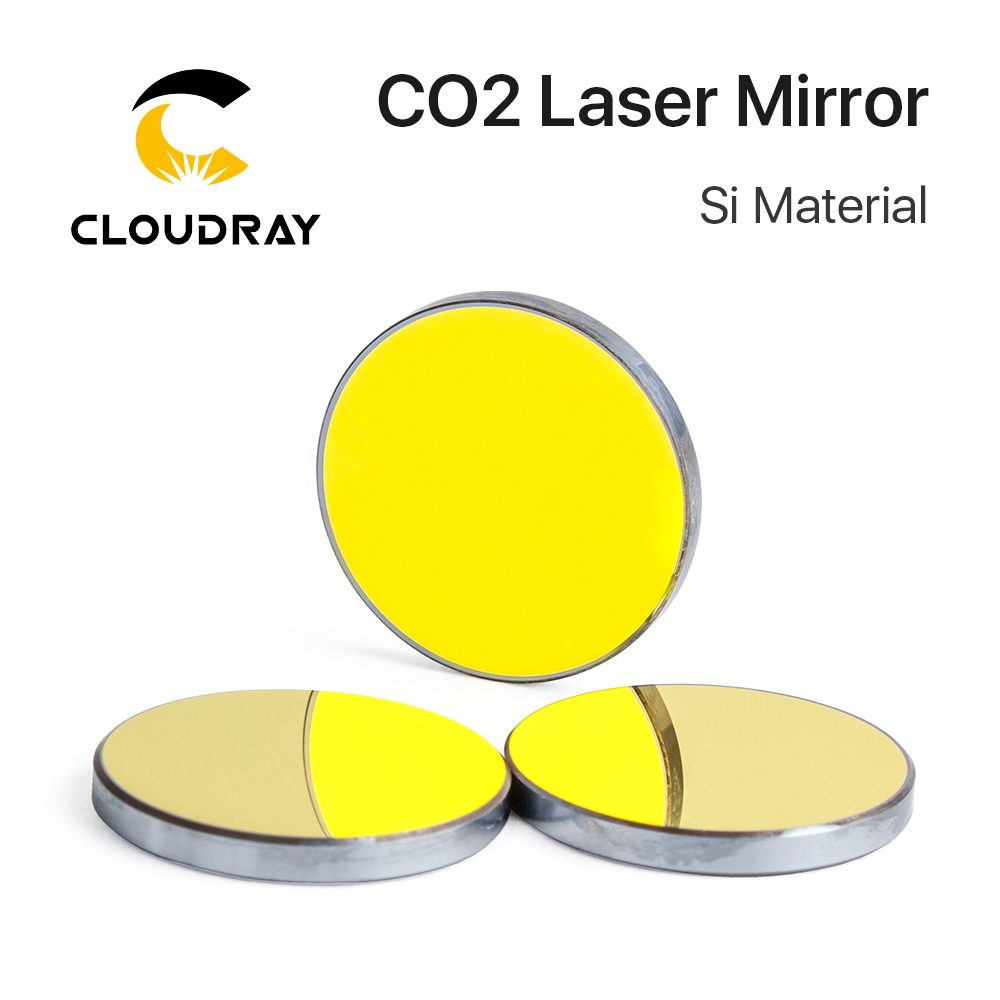 Co2 Laser Mirror - กระจกสะท้อนแสงซิลิคอนสำหรับเลเซอร์ Co2 ของ Cloudray สำหรับเครื่องแกะสลักเลเซอร์ เลนส์สะท้อนแสงซิลิคอนเคลือบทอง