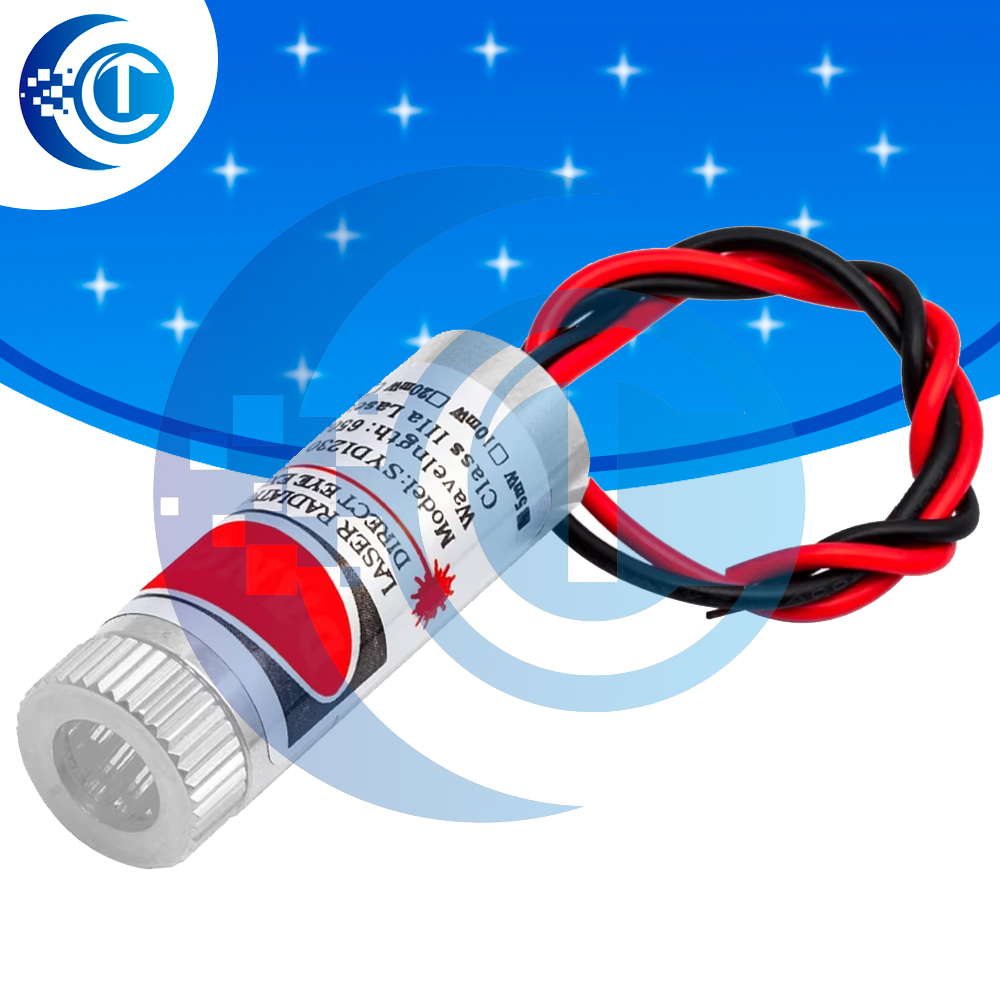 Industrial Laser Line Generator - โมดูลเลเซอร์สีแดง 650nm 5mW ปรับโฟกัสได้, เครื่องกำเนิดเลเซอร์แบบจุด เส้น