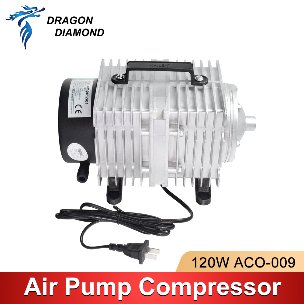 Air Assist Pump Laser - 120W เครื่องอัดอากาศไฟฟ้าแม่เหล็กปั๊มลม 220-240V สำหรับ CO2 เลเซอร์แกะสลักตัด