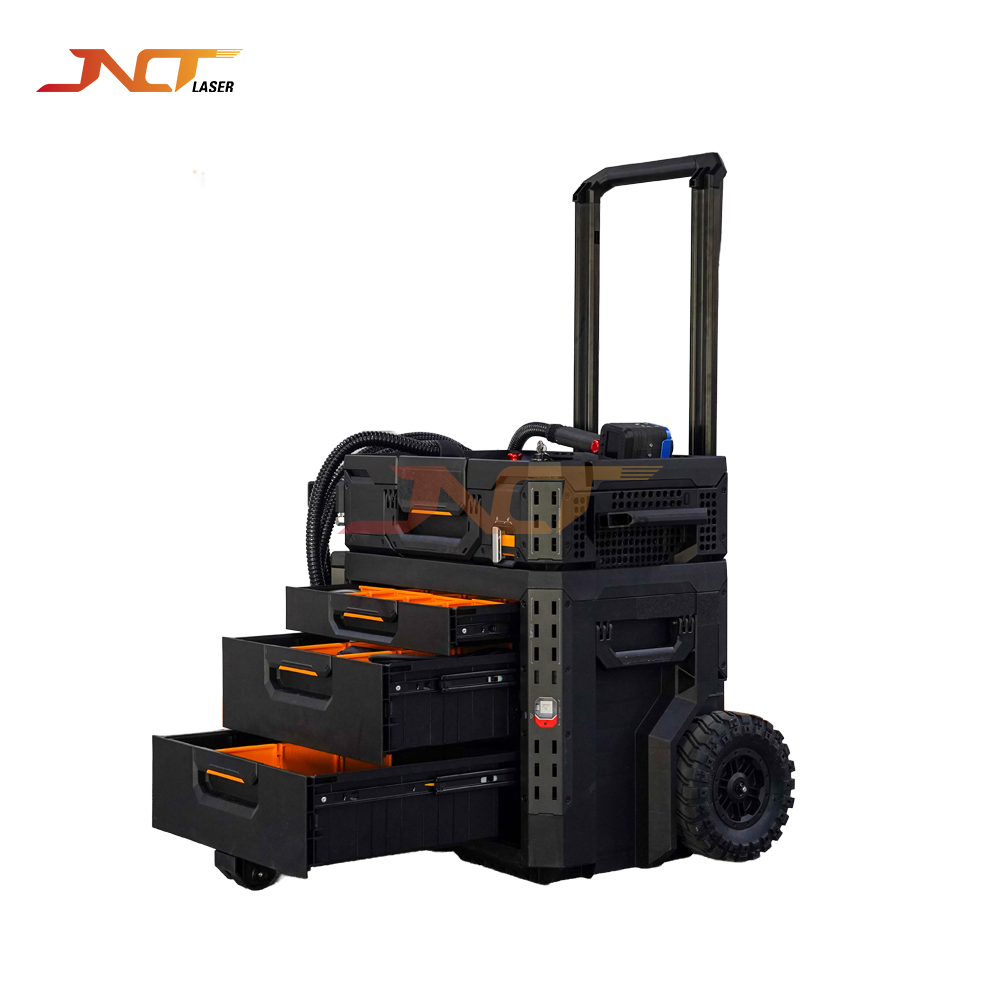 Industrial Laser Paint Remover - เครื่องทำความสะอาดด้วยเลเซอร์อุตสาหกรรมแบบซ้อนกันได้ 300 วัตต์ สำหรับงานหนักกลางแจ้ง กำจัดสนิมและสีบนพื้นผิวโลหะ/อะลูมิเนียม