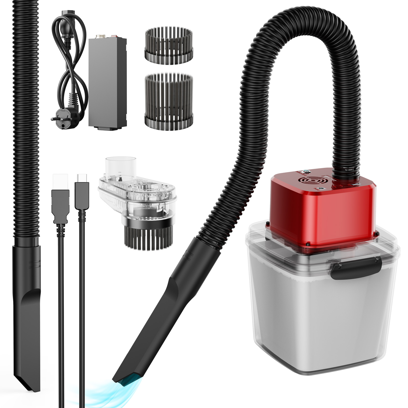 Fume Extractor Laser - เครื่องดูดฝุ่นสำหรับเครื่องแกะสลัก CNC TwoTrees ใช้ได้กับมอเตอร์แกนหมุน 775/500W เหมาะสำหรับรุ่น