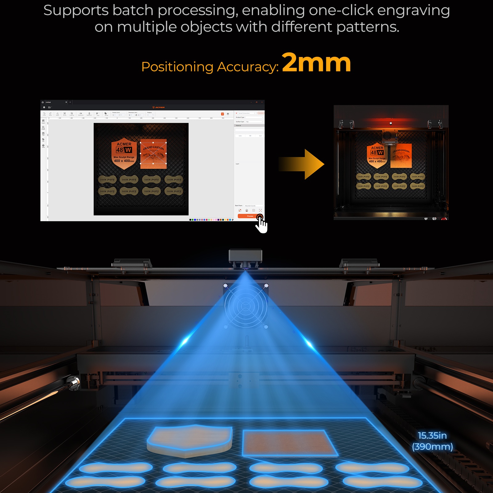 ACMER P3 เครื่องตัดเลเซอร์อุตส - Industrial Acrylic Laser Cutter บทวิจารณ์และราคา