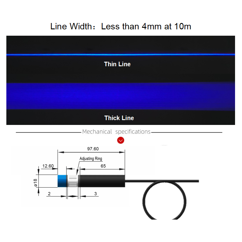 โมดูลเลเซอร์ไดโอดเส้นสีน้ำเงิน - Industrial Laser Line Generator บทวิจารณ์และราคา