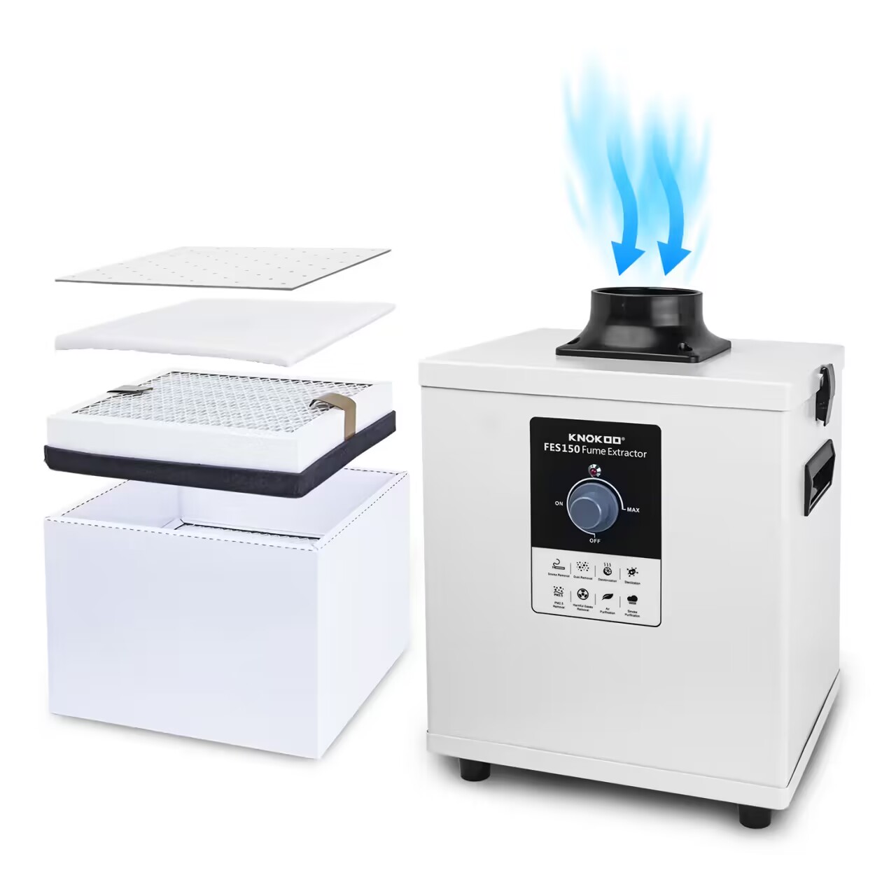 Knokoo เครื่องพ่นควัน DTF 150ว - Fume Extractor Laser บทวิจารณ์และราคา