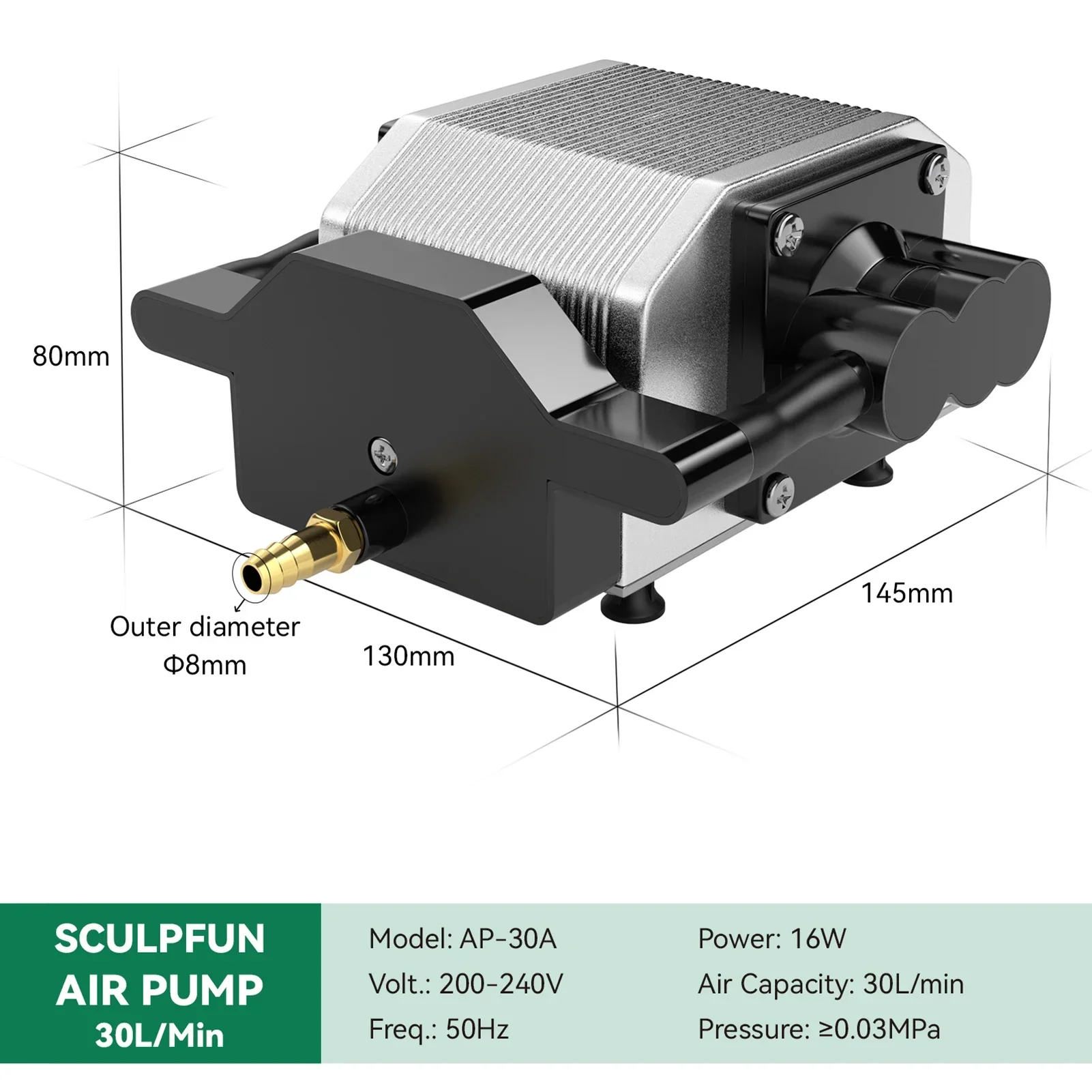 ปั๊มลมเลเซอร์ 30 ลิตร/นาที สำห - Air Assist Pump Laser บทวิจารณ์และราคา